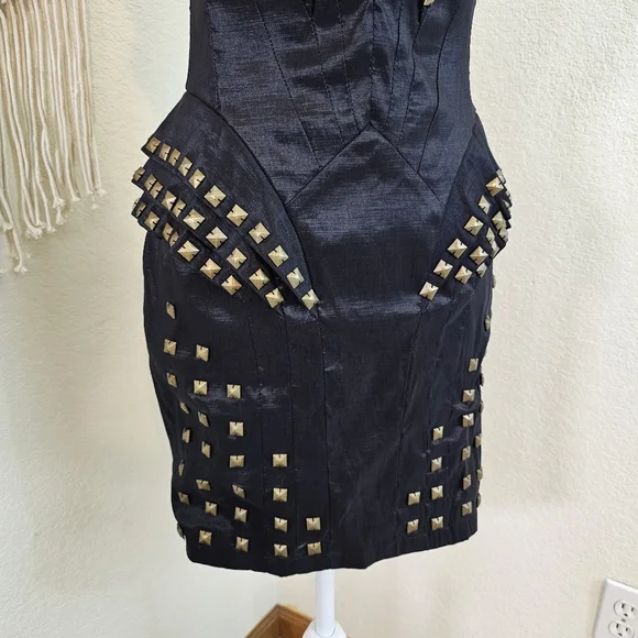 PasCucci Black Corset Dress! Size Large. - Picture 7 of 13